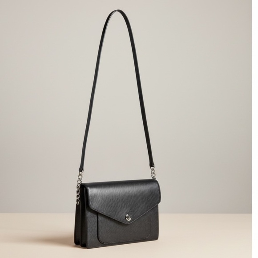 NWT Kate Spade Glitter Envelope Crossbody Black Evening Clutch Bag